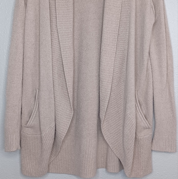 Barefoot Dreams Sz S Neutral Oatmeal Open Front Cardigan - Picture 4 of 13